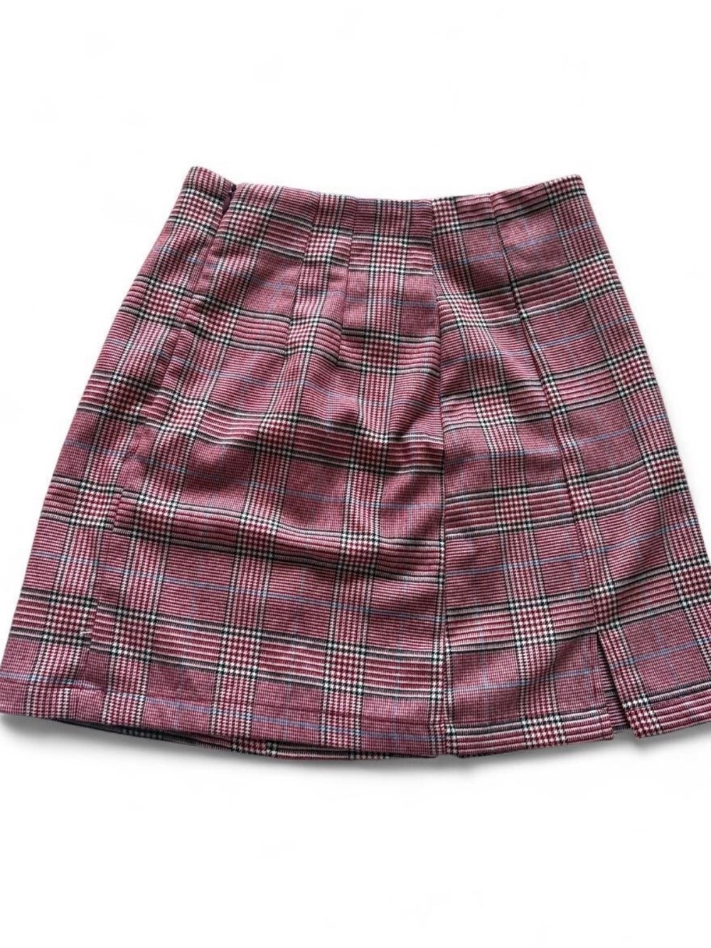 John Galt Brandy Melville Red Plaid Cara Mini Skirt - Fall Essentials Size XS/S